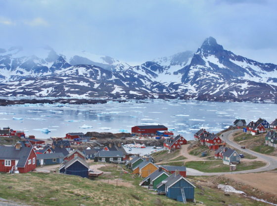 Tasiilaq, Greenland on a summer's night.